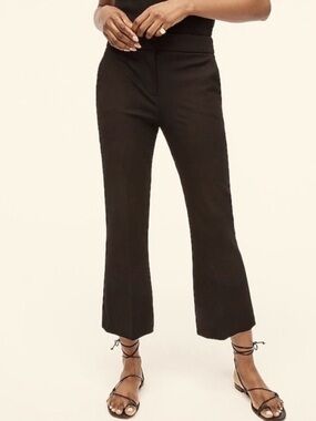 J. Crew Hayden Black Cropped Flare Pants